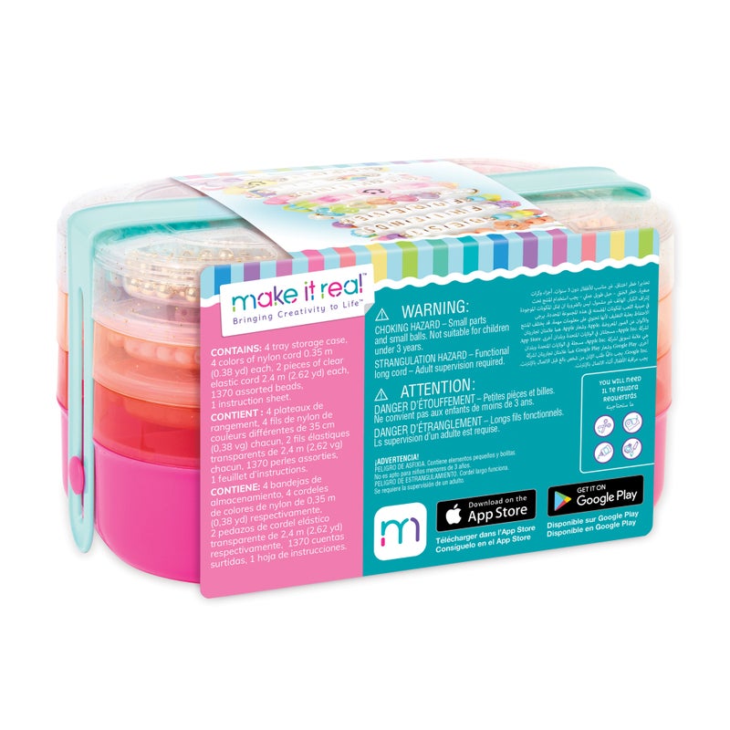 Make It Real - Beads 2-Go DIY Jewelry Set 1381 Pieces - 1710 - Image 4